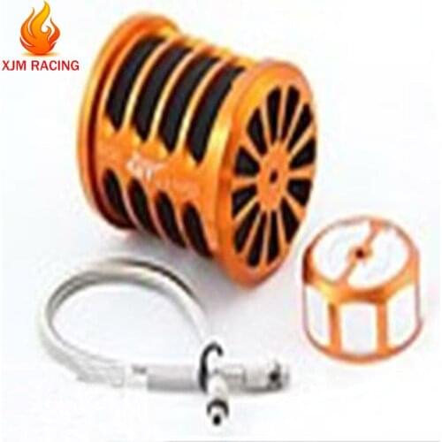 CNC Alloy Air Filter Set & Fuel Tank Cap for 1/5 GTB Racing Hpi Rofun Rovan Km Mcd Fg Baja 5b 5t 5sc Engines Truck Rc Car Parts
