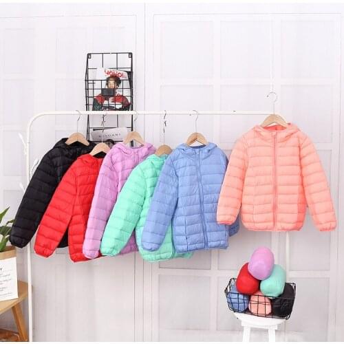 2021 New Baby Girls Jacket Kids Boys Light Down Coats Solid Autumn Winter Girl Clothes Infant Childrens Clothing For Boys Coat