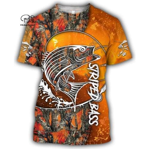 NewFashion Animal MaHi Fishing Camo Fisher Art Streetwear 3DPrint Men/Women Newest Summer Casual Funny Short Sleeve T-Shirts D-3