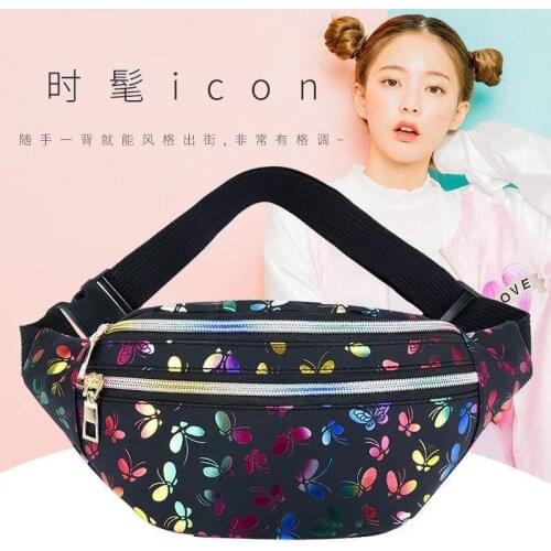 Holographic Waist Pack Sport Run Fanny Pack Crossbody Bag Female Travel Belt Bags Waist Packs Laser Chest Phone Pouch Banana Bum