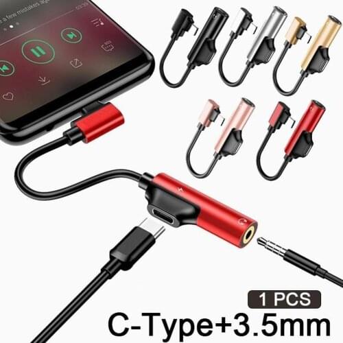 Usb Type C To 3.5mm Jack TypeC Audio Splitter Headphone 3.5 Usb-C Aux Mi6 Mix2 Earphone For Xiaomi Cable Charger For Hua Ad N9O3