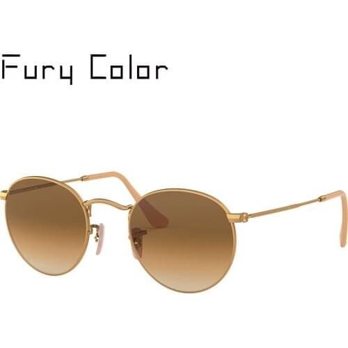 G15 Glass Lenses Retro Small Round Metal Frame gradient MEN WOMEN Sunglasses Gothic Steampunk Sun Glasses Mens Womens FOR Male