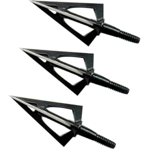 Black Cool Blade Broadheads 100Grain Archery Arrow Heads Hunting Points fixed blade 3PCS Free Shipping