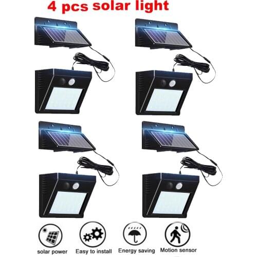 30 LED Solar Light PIR Motion Sensor Wall Lamp Energy-saving Lights Waterproof Outdoor Garden Floodlights Spotlightsoptional sep