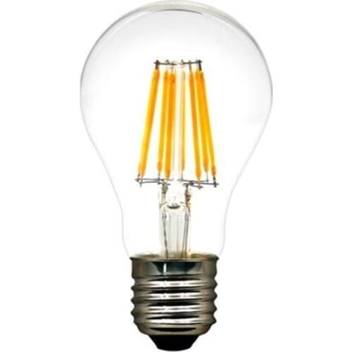 YANG MIN Free Shipping A60 6W dimmable amber and transparent cover LED Light Edison Bulb Chandelier Bulb Retro Filament Bulb