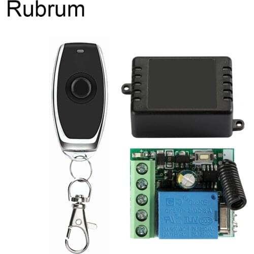 Rubrum 433Mhz Universal Wireless Remote Control Switch DC 12V 1CH Relay Receiver Module + RF Transmitter 433 Mhz Remote Control