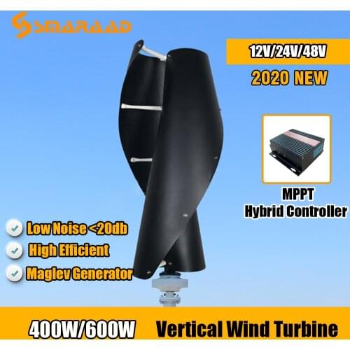 Free Energy Windmill 600w Vertical Axis Wind Turbine Generator 12v/24v With Free MPPT Controller Wind Mill For Home Use