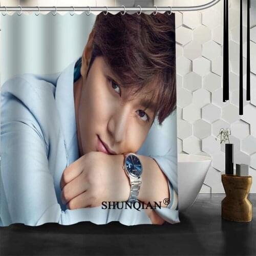 ShunQian Lee Min ho Shower Curtain Funny Curtain For Bathroom Waterproof Polyester Fabric Eco-Friendly Bath Curtain Gift