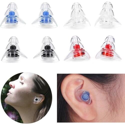 1 Pair Soft Silicone Ear Plugs Ear Protection Reusable Professional Music Earplugs Noise Reduction For Sleep DJ Bar Bands Sport