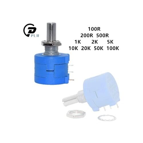 10pcs 3590S 1K 2K 5K 10K 20K 50K 100K ohm Precision Potentiometer Adjustable Resistor 3590 102 103 502 103 203 503 104