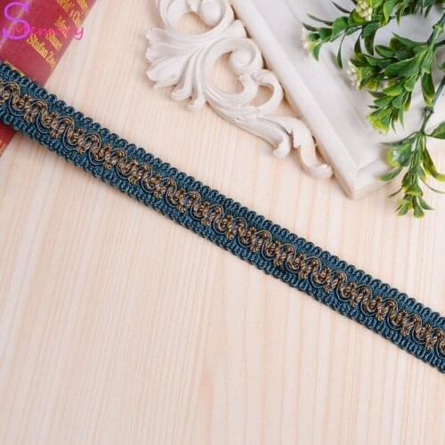 12M 2.5CM Color wave Curtain Lace fabric Ribbon Trim Fringe DIY accessories for Dress Sofa Cushion Pillow Clothing Decoration