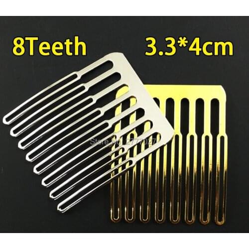 12pcs/lot 8 Circular Tooth Metal comb,High quality Plated with none nickle and none lead Hair Comb,DIY Hair accessories