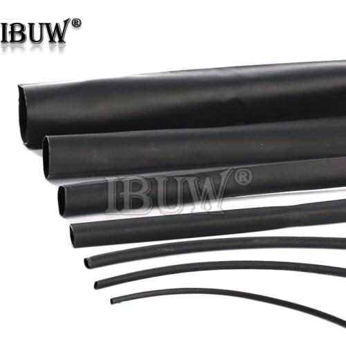 2 Meters Heat shrinkable tube 11mm 12mm 13mm 14mm 15mm 16mm 18mm 30mm Black Insulation Sleeve