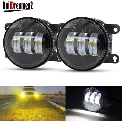 2 X Car Fog Light Assembly LED Lens Fog Daytime Driving Lamp DRL 30W For Dacia Solenza Duster Sandero Logan Mazda Scion Lincoln