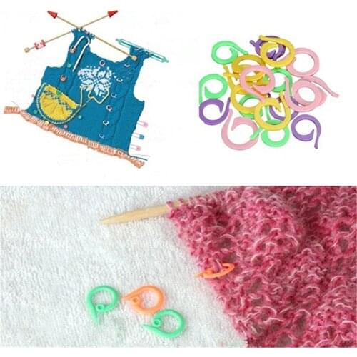 20Pcs/Pack Cute Knitting Crochet Craft Locking Stitch Markers Holder Needle Clip Craft #70138