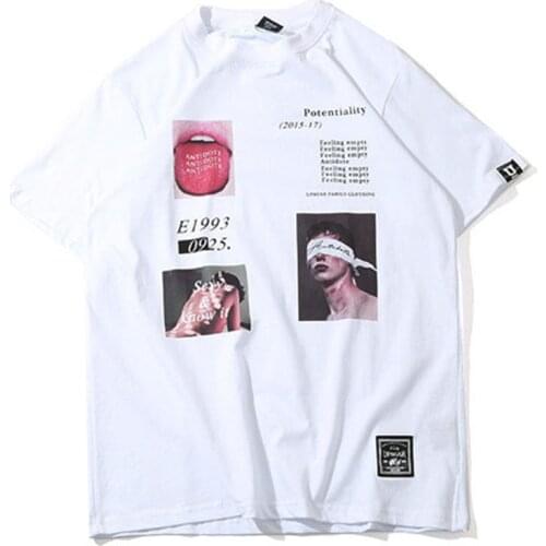 2020 New Tshirt Men O-neck Streetwear Hip Hop T Shirt Printed Famous Brand Tshirt Men Brand Hiphop Tees Tops US SZIE WZ018