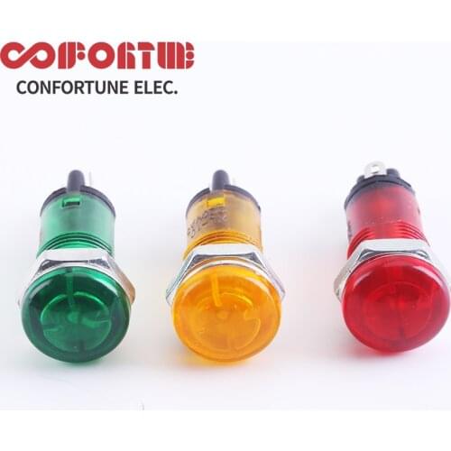 3PCS 6PCS 10mm LED Warning Indicator Light Signal Lamp 12V 24V 220V 110V Plastic Wired Terminal Signal Lamp