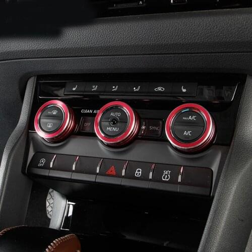 3pc for SKODA KODIAQ Air conditioner Knob ring Switch decorative protective cover