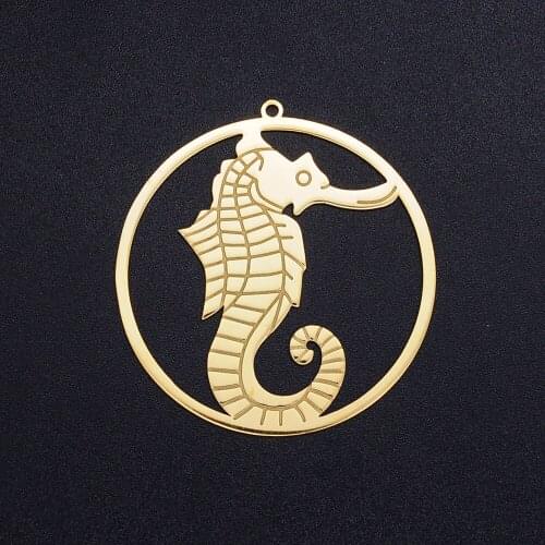3pcs/lot Fabulous Seahorse Stainless Steel Jewelry Pendant for Earrings DIY Charms Wholesale Jewellery Supplies