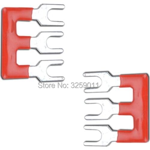 500PCS TB1503 TBD-15A Suyep 3 Positions 15A Wire Connector Pre Insulated Fork Type Barrier Spades Terminal Strip Jumper Block