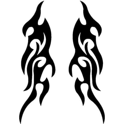 60% Dropshipping!!1 Pair Stylish Flame Car-Styling Side Rearview Mirrors Decals Sticker Decor