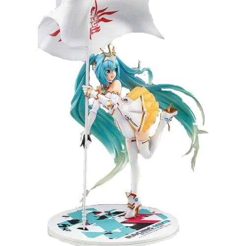 Anime Hatsune Miku Racing Girl Figure Model Doll Decoration Birthday Christmas Gift Collection Toy Scenery