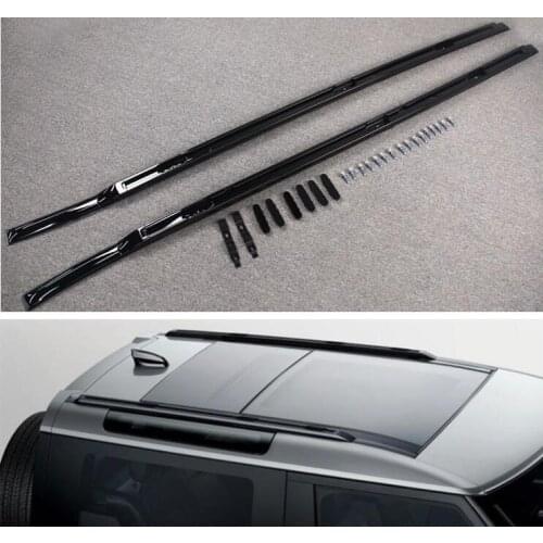 Aluminum Alloy Black Screw installation Top Roof Rack Rail Luggage For Land Rover Defender 2020 2021 2022