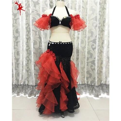 Bellydance oriental Belly Indian gypsy dance dancing costume costumes clothes bra belt chain scarf ring skirt dress set suit 085