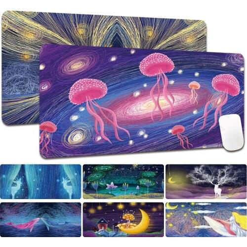 Large Gaming Mouse Pad Computer Gamer Keyboard Mouse Mat PU Leather Desk Pad Waterproof Mousepad for PC Desk Pad