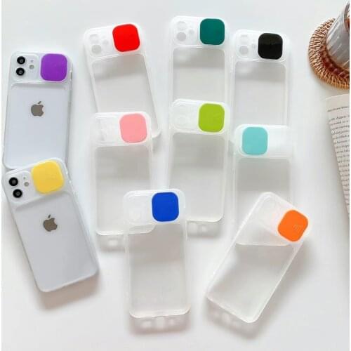 Cute Push The Window Design Phone Case for Iphone 12 Pro Max Xr Xsmax X Solid Color Fresh Case for Iphone 11 Pro Max 7 8 Plus