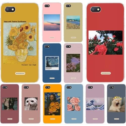 29AS Vingate Vincent Van Gogh Pantone Aesthetic art Soft Silicone Tpu Cover phone Case for Xiaomi Redmi 6 6A Pro Note 6 Pro