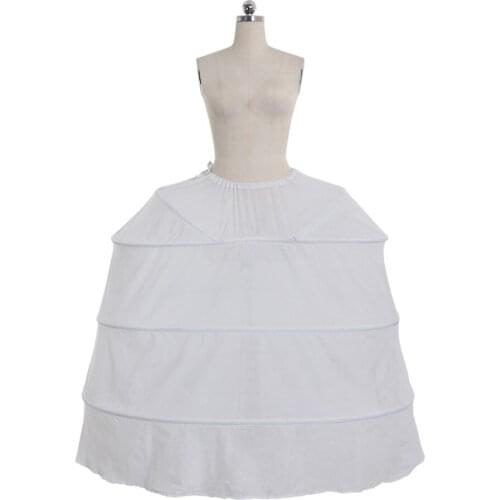 Cosplaydiy Medieval Crinoline Farthingale Womens Dickens Ball Gown Petticoat White Cage Frame Bustle Underskirt L320
