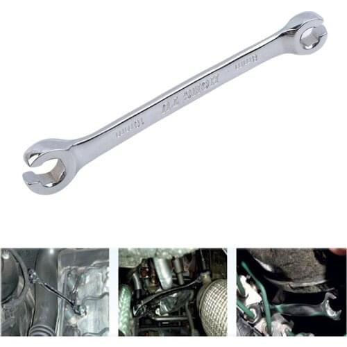 Double Headed Metric Open End Wrench Six Angle Special Metal Wrenches For Oil Pipe Tubing Spanner Auto Repair Tools 1pcs