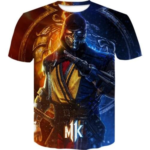 Mortal Kombat 3D Print t-shirts Fashion Fighting Game Streetwear Sport Casual t shirt Men Hip Hop Clothing Tshirt fun Tops tees