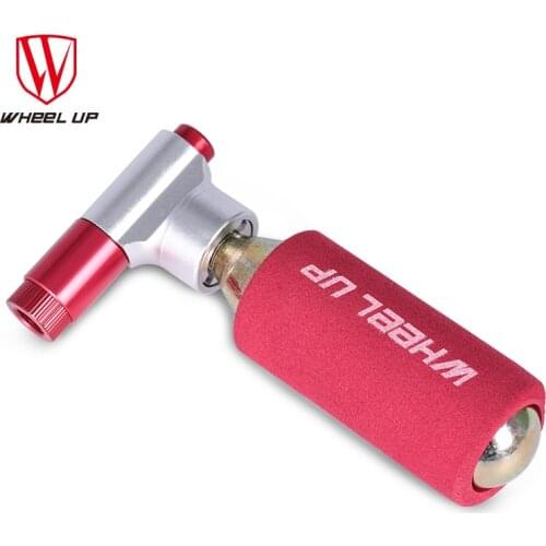 Wheel Up Hot Selling Bicycle Pump CO2 Cartridge Emergency Cycling Pump Head Bike Ball Mini Portable Pump Dual Inflator Pump