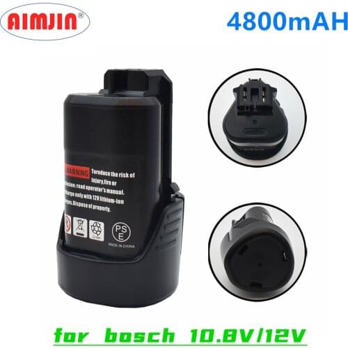 Brand New 10.8V/12V 4800mAh Li-ion Rechargeable Power Tool Battery for BOSCH Cordless Electric Screwdriver BAT411 BAT412 BAT412A