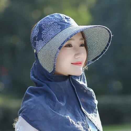 Fashion Hiking Hat Protection Neck Cover Camping Visor Hats Summer Sun UV Protect Caps Women Outdoor Cap Sun Hat Fishing Caps