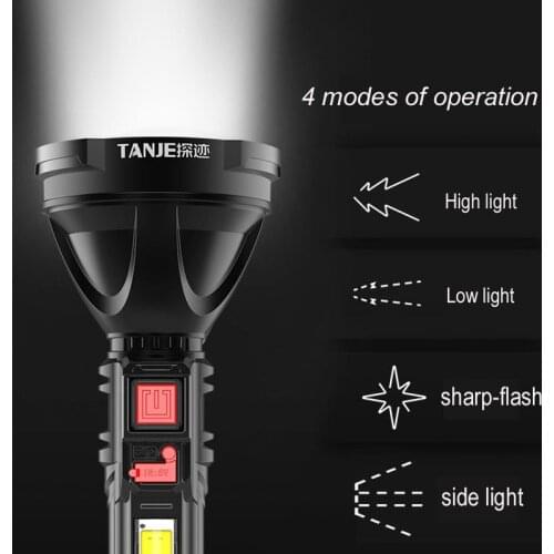 Powerful LED Flashlight XHP500 Torch USB Rechargeable Waterproof S830 Lamp Ultra Bright Torch Light Outdoor Hiking free shipping
