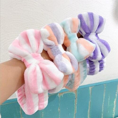 Wash Face Hair Holder Hairbands Soft Warm Coral Fleece Bow Animal Ears Headband For Women Girls Turban Fashion Hair Accessories
