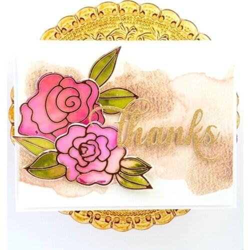 Christmas Rose Blossoms Bouquet Craft 2021 New Metal Cutting Dies for DIY Scrapbooking and Card Making Decor Embossing No Stamps