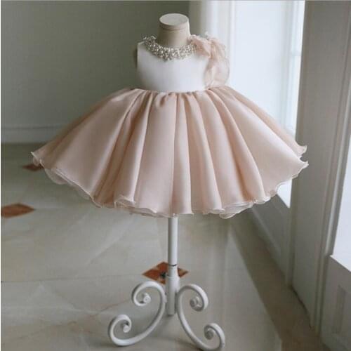 Wedding Birthday Dresses For Girls 1-14 Years Elegant Party Sequins Tutu Christening Ball Gown Children Formal Pageant Clothes
