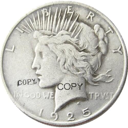 Date 1925-S Peace Dollar Silver Plated Copy Coin
