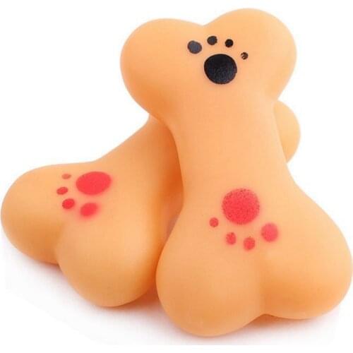 Resistant To Bite Bone Dog Puppy Molars Rubber Ball Play For Teeth Training Thermal Plastic Rubber Pet Dog Toys