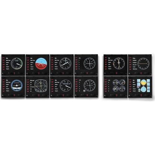 Flight instrument panel special multi instrument, LCD cockpit panel, analog controller