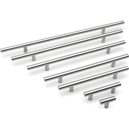 1pc Morden T Bar Handle Stainless Steel Door Cabinet Pull Knob Cabinet Knobs Muebles Furniture Handles Cupboard Drawer Pulls