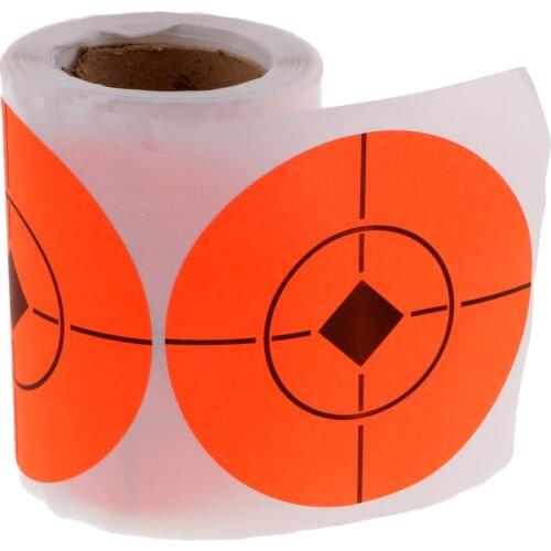 100pcs Paper Target Roll Florescent 3' Adhesive Shooting Target Stickers 7.5cm