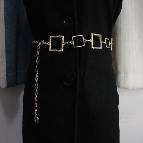 100cm Waistband Pants Classic Waist Chain Square Hollow Girdle For Women Hip Hop Style Fashion Fine Waist Belts For Dress