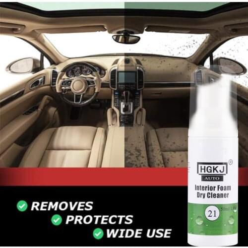 50ml Leather Dry Cleaning Agent Interior Foam Dry Cleaner Interior Cleaning Retreading Agent Auto Car Accessories