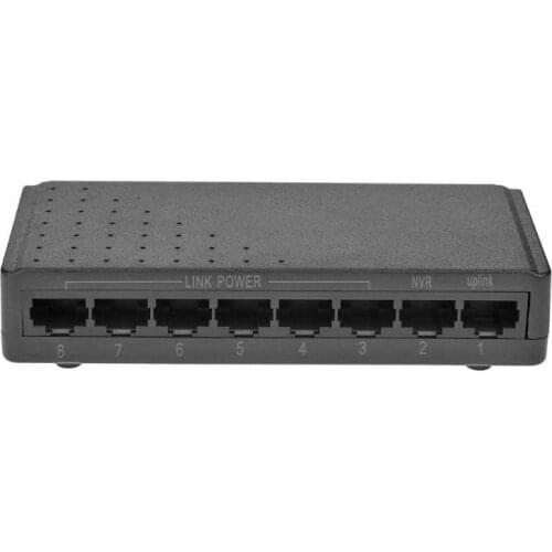 8 Ports 6+2 PoE Switch Injector Power Over RJ45 Ethernet without Power Adapter Family Network System 10/100M