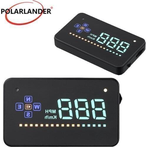 Car HUD Digital Speedometer Diagnostic D2000 Wired Head Up Display OBD2 4" Multi Color Projector